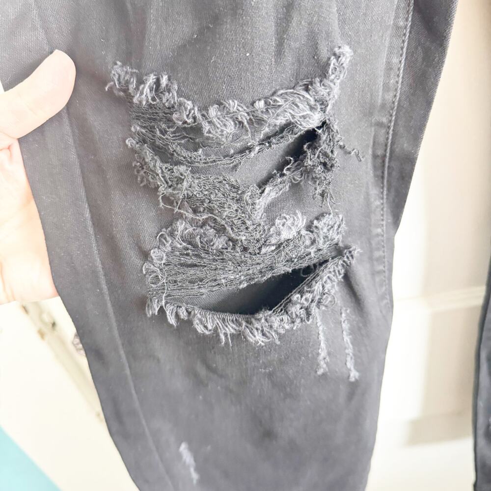 Judy Blue Distressed Boyfriend Fit Black Denim Jeans High Waisted NEW Size 13/31 - Picture 7 of 16